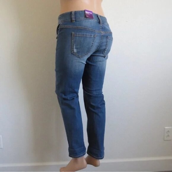 LANE BRYANT Jeans DISTRESSED Tummy Control Waistband Boyfriend Plus Size 14 NWT - Picture 2 of 3